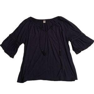 Old Navy Women’s Navy Blue V-Neck Blouse